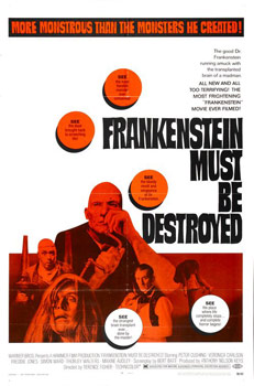 Plakatmotiv (UK): Frankenstein must be destroyed – Frankenstein muss sterben (1969)