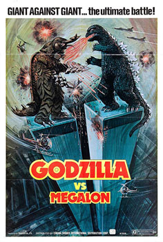 Plakatmotiv (US): Godzilla vs. Megalon – King Kong: Dämonen aus dem Weltall (1973)