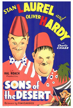 Plakatmotiv: Laurel + Hardy – Wüstensöhne