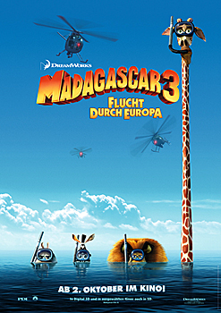 Kinoplakat: Madagascar 3 - Flucht durch Europa