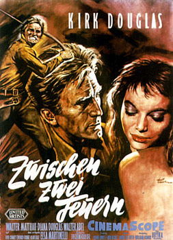 Plakatmotiv: Zwischen zwei Feuern (1955)