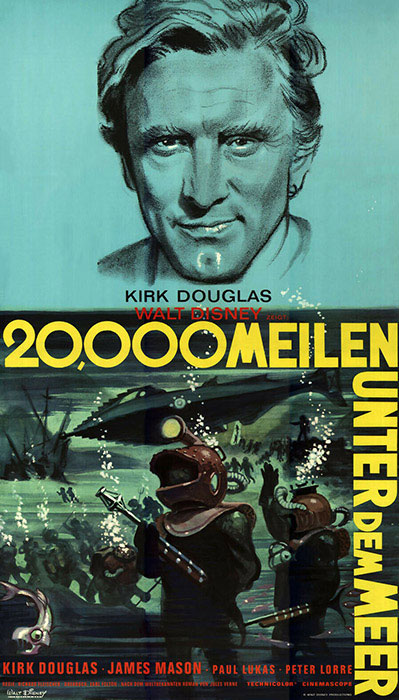 Plakatmotiv: 20.000 Meilen unter dem Meer (1954)