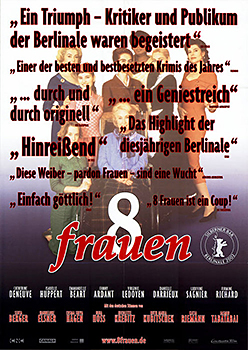 Plakatmotiv mit Pressestimmen: 8 Frauen (2002)