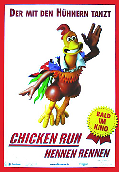 Plakatmotiv: Rocky fliegt in Chicken Run – Hennen rennen (2000)