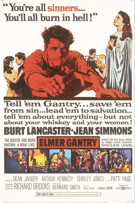 Kinoplakat (US): Elmer Gantry (1960)