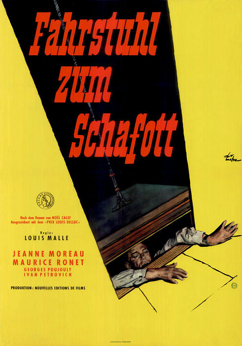 Plakatmotiv: Fahrstuhl zum Schafott (1958)