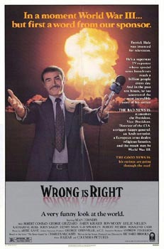 Plakatmotiv (US): Wrong is Right – Flammen am Horizont (1982)