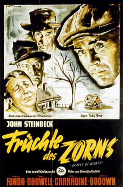 Plakatmotiv: Früchte des Zorns (1940)
