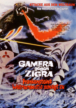 Plakatmotiv: Gamera gegen Zigra (1971)