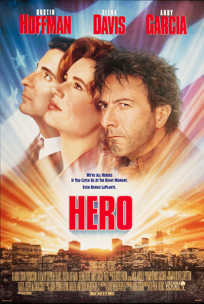 Plakatmotiv (US): Hero – Ein ganz normaler Held (1992)