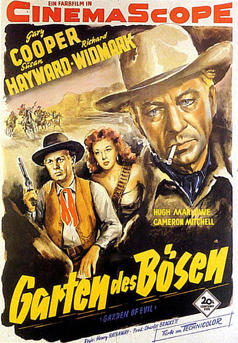 Plakatmotiv: Der Garten des Bösen (1954)