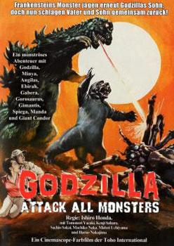 Plakatmotiv: Attack all Monsters (Godzilla 1969)