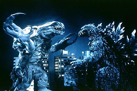 Szenenbild: Godzilla im Kampf gegen ein Alien