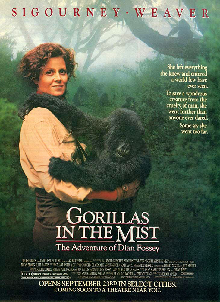 Plakatmotiv (US): Gorillas im Nebel (1988)