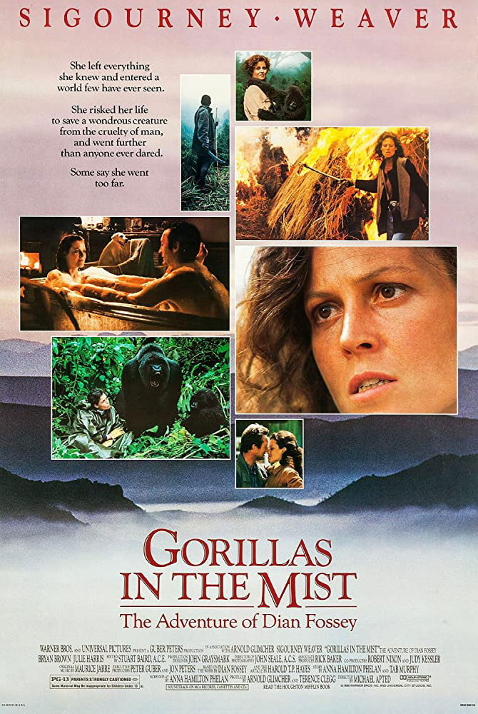 Plakatmotiv (US): Gorillas im Nebel (1988)