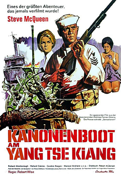 Kinoplakat: Kanonenboot am Yangtse-Kiang (1966)