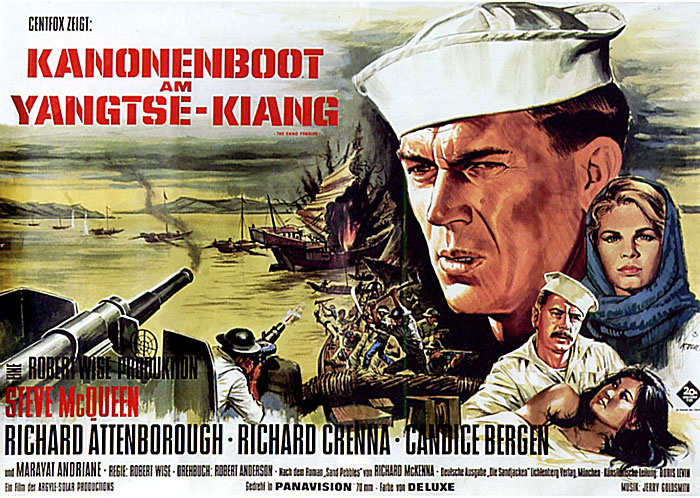 Kinoplakat: Kanonenboot am Yangtse-Kiang (1966)