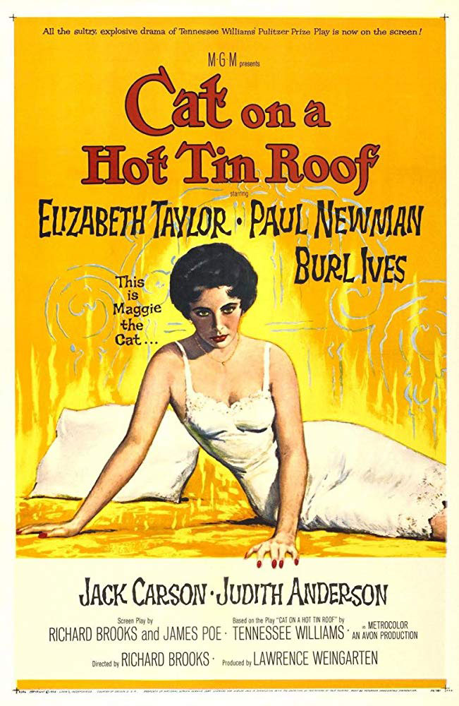 Plakatmotiv (US): Cat on a hot tin Roof – Die Katze auf dem heißen Blechdach (1958)