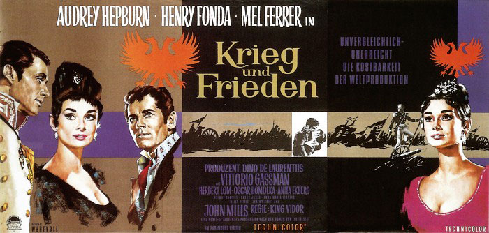 Plakatmotiv: Krieg und Frieden (1956)