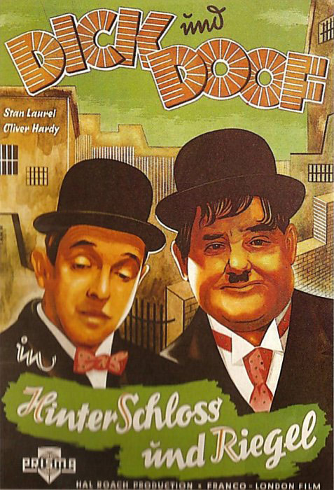 Plakatmotiv: Laurel & Hardy – Hinter Schloss und Riegel (1931)