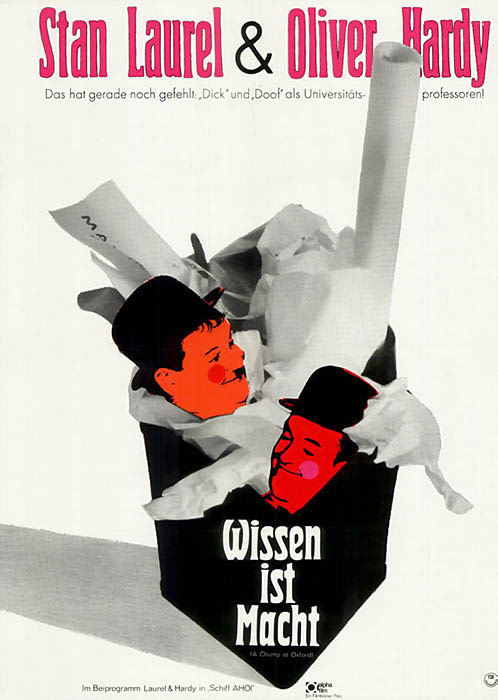 Plakatmotiv: Laurel & Hardy – Wissen ist Macht (1940)