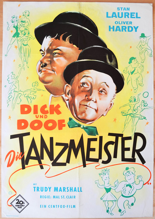 Plakatmotiv: Laurel & Hardy – Die Tanzmeister (1943)