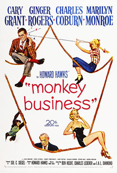 Plakatmotiv (US): Monkey Business – Liebling, ich werde jünger (1952)