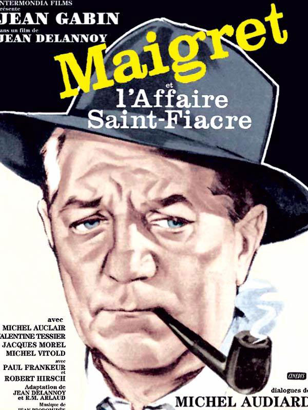 Plakatmotiv (Fr.): Maigret et l'Affaire Saint-Fiacre &ndash; Maigret kennt kein Erbarmen (1959)