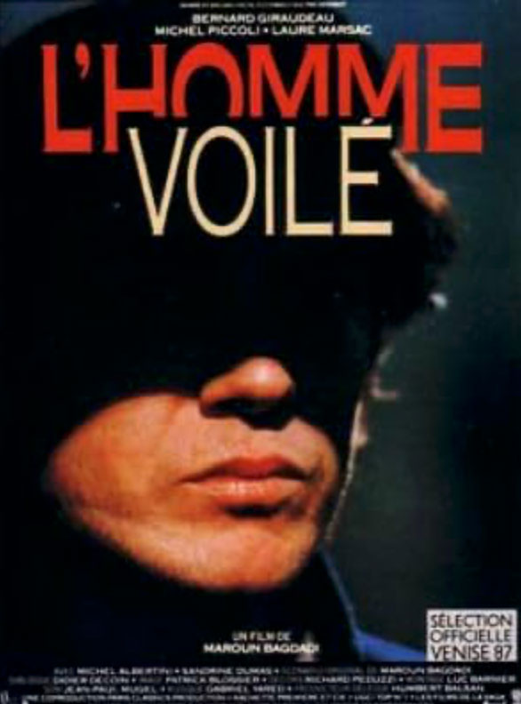 Plakatmotiv (Fr.): L'Homme Voilé – Der Mann mit Geheimnis (1987) Plakatmotiv (Fr.): L'Homme Voilé – Der Mann mit Geheimnis (1987)