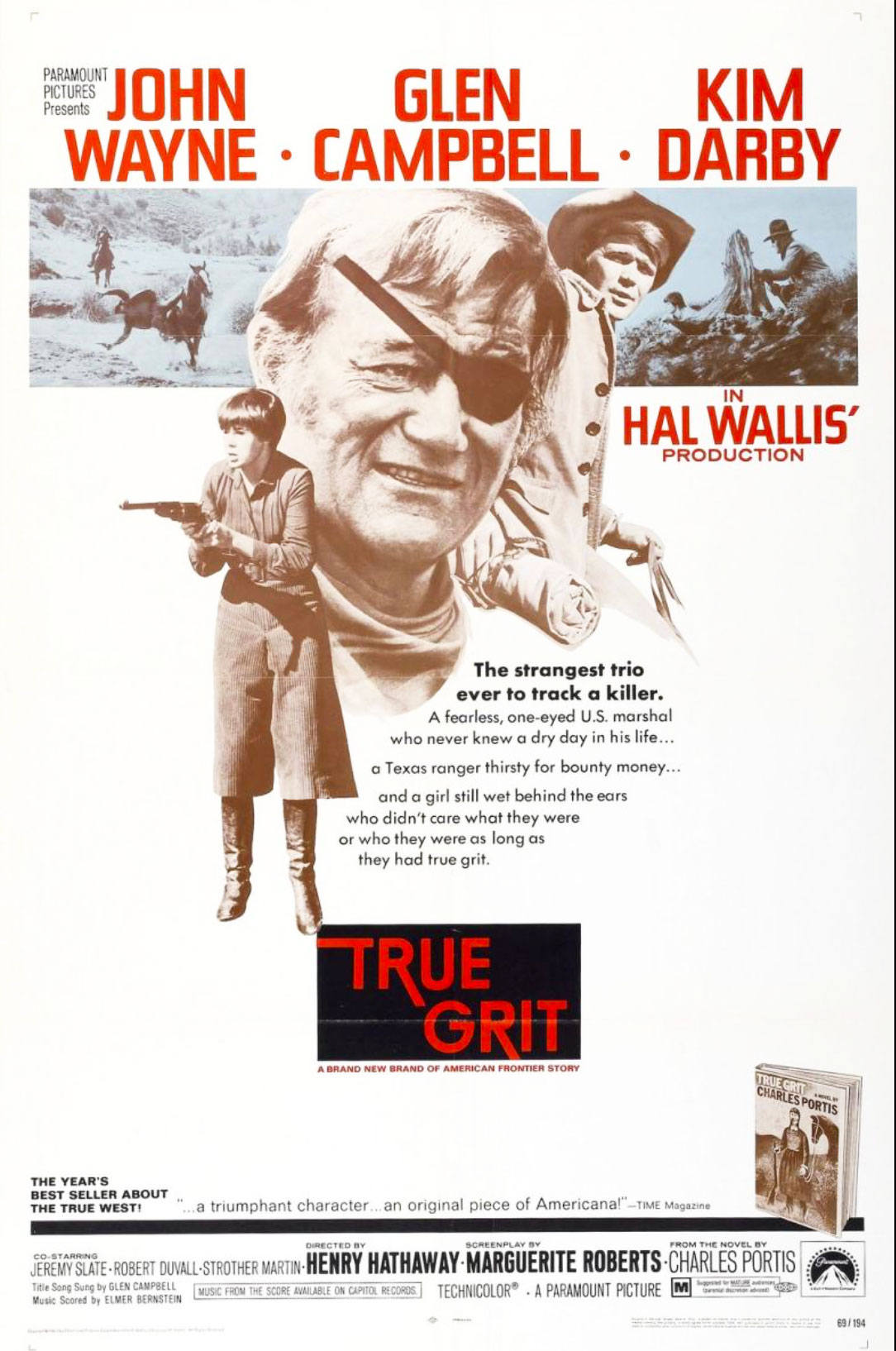 Plakatmotiv (US): True Grit – Der Marshal (1969)