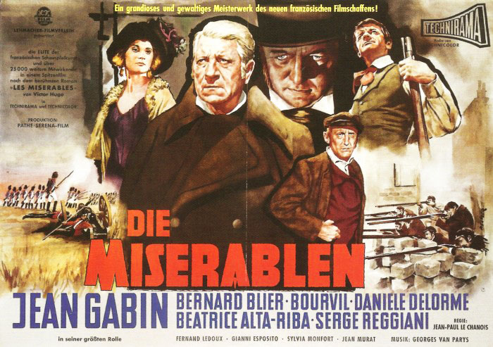 Plakatmotiv (Fr.): Les Mis&eacute;rables (1958)