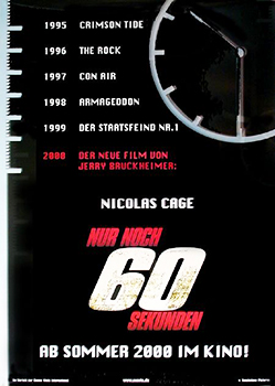 Plakatmotiv: Nur noch 60 Sekunden (2000)