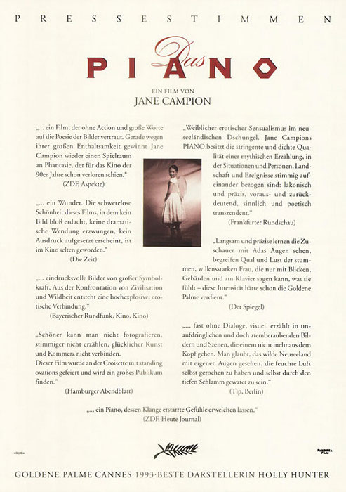 Plakatmotiv: Das Piano (1993)