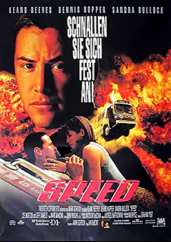 Plakatmotiv: Speed (mit Sandra Bullock im Motiv)