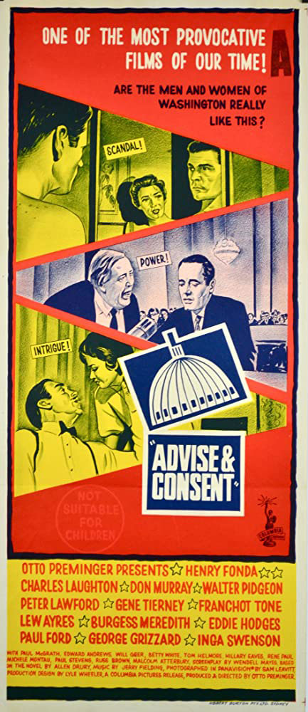 Plakatmotiv (US): Advise & Consent – Sturm über Washington (1962)