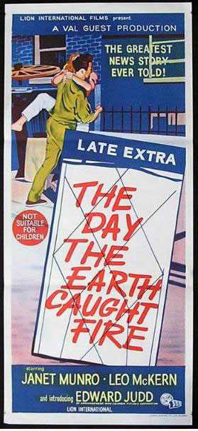 Plakatmotiv (US): Der Tag, an dem die Erde Feuer fing (1961)