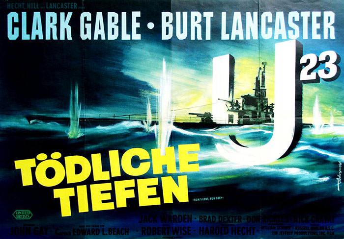 Plakatmotiv: U 23 – Tödliche Tiefen (1958)